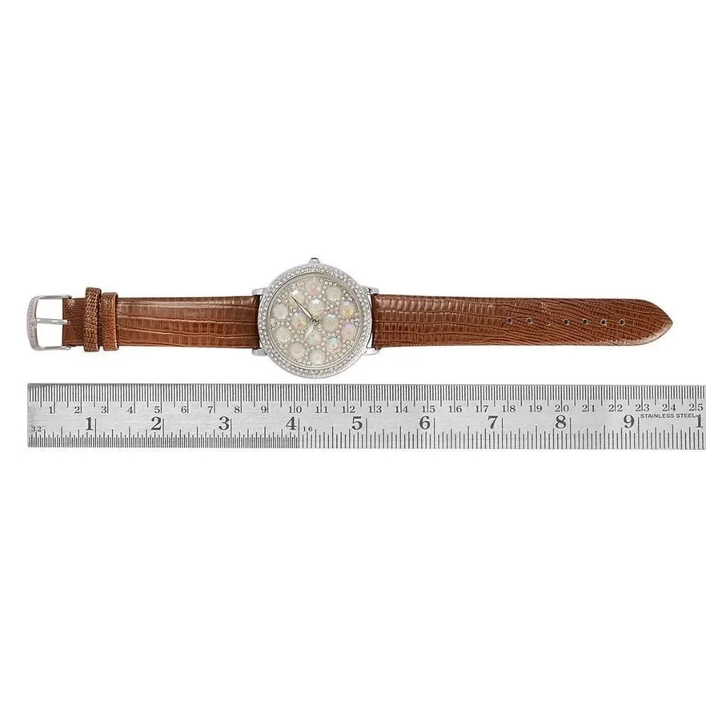 STRADA Watch Austrian Crystal Brown